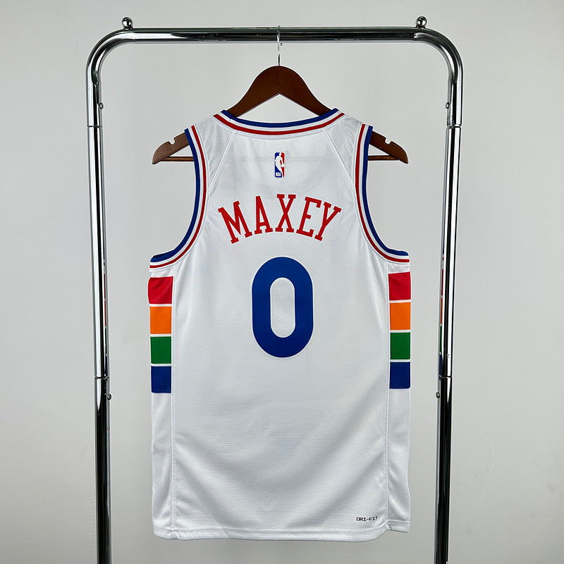 Tyrese Maxey #0 Philadelphia 76ers NBA City 2024-25 Edition Sixers Swingman Jersey