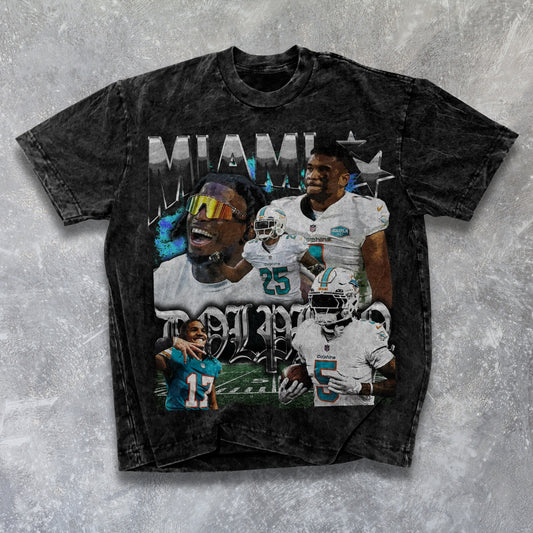 MIAMI DOLPHINS SQUAD VINTAGE LOUNGE TEE