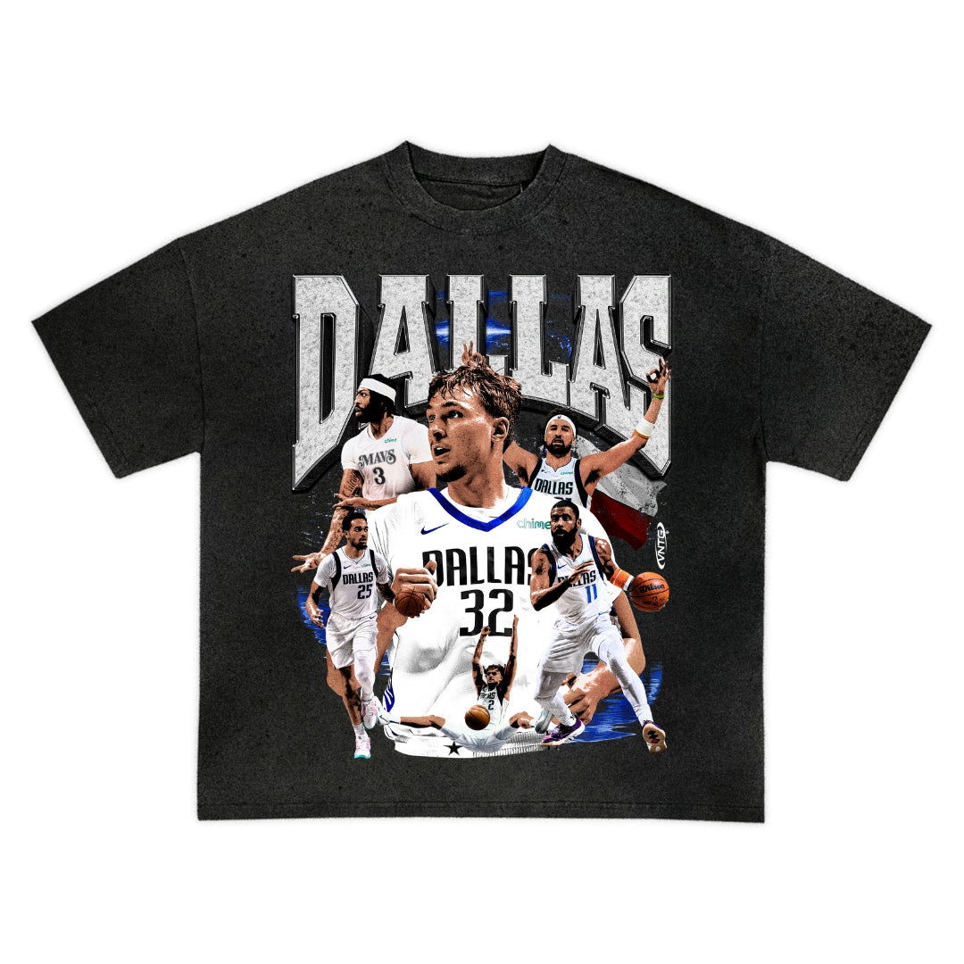DALLAS MAVERICKS 2025-26 VINTAGE GRAPHIC TEE (Cooper Flagg, Anthony Davis, Klay Thompson)