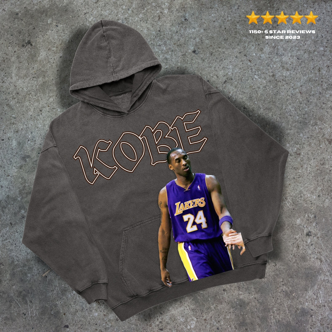 KOBE BRYANT FADED SIGNATURE LAKERS ORIGINAL VINTAGE HOODIE