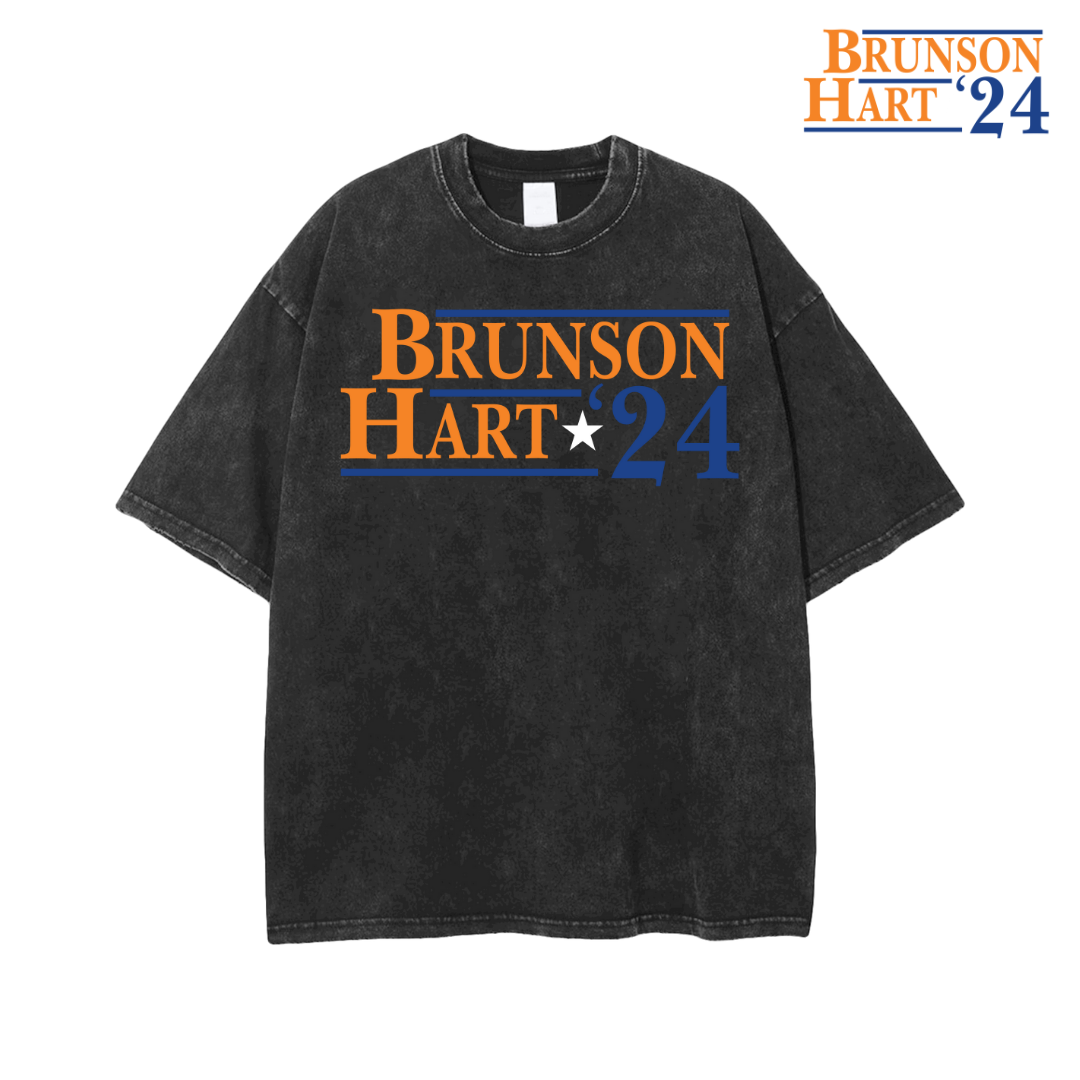 New York Knicks Political 24 Brunson Hart T-Shirt