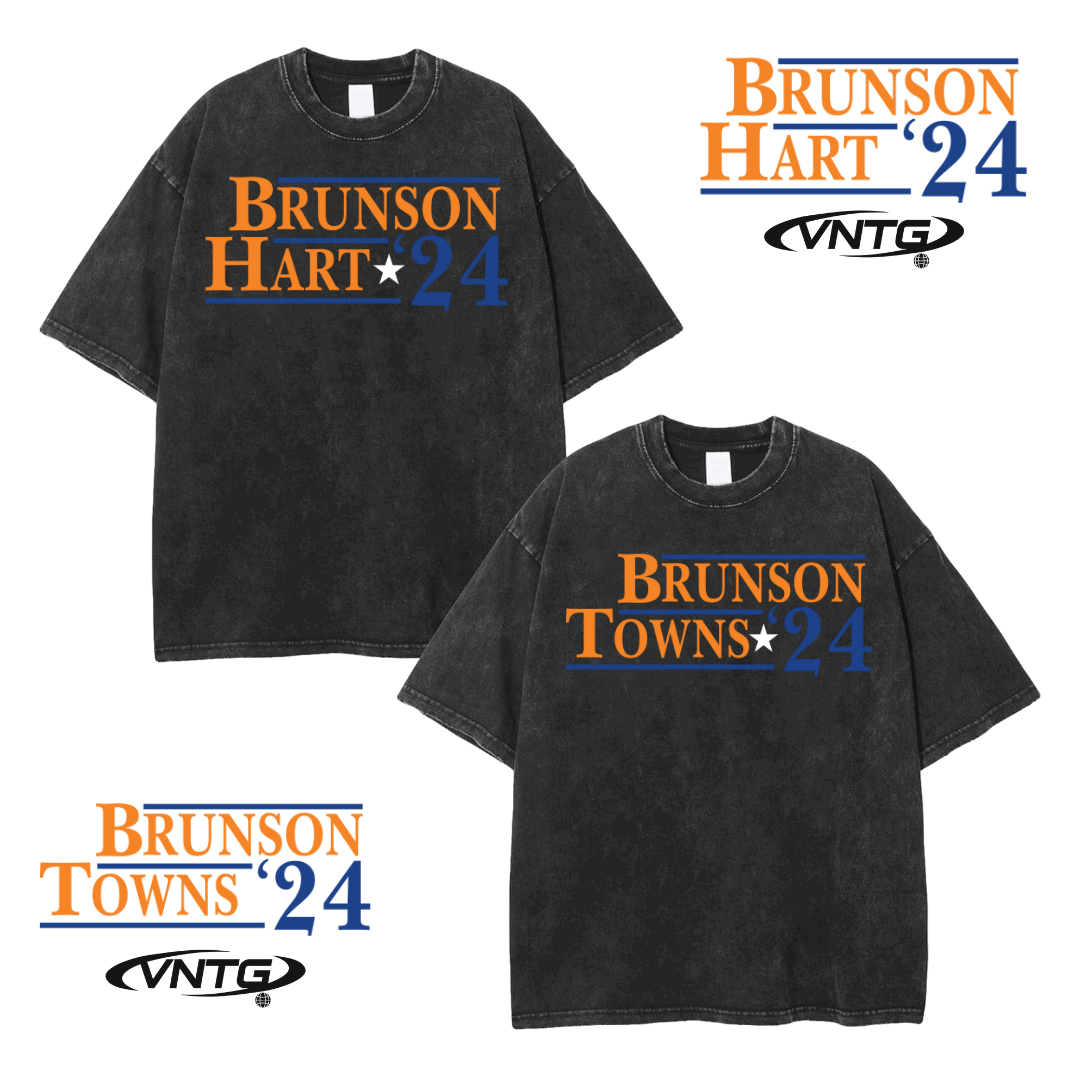 New York Knicks Political 24 Brunson Hart T-Shirt