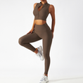 Load image into Gallery viewer, Los Angeles Ribbed Sports Bra & Leggings Set - MOCHA NEUTRLS
