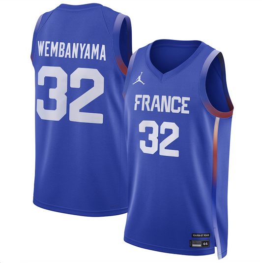 Victor Wembanyama #32 France Olympics 2024 Swingman Jersey - San Antonio Spurs