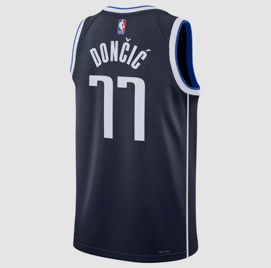 Luka Doncic #77 Dallas 2024-25 Swingman NBA Jersey (Navy BLue)