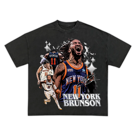 New York Knicks Jalen Brunson 2024 Vintage Graphic T-Shirt | 100% CozyComfort Cotton