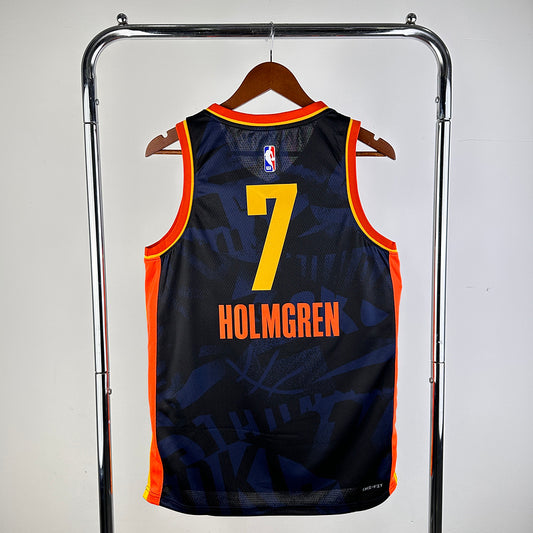 Chet Holmgren #7 Oklahoma City Thunder OKC NBA City Edition 2023-24 Swingman Jersey