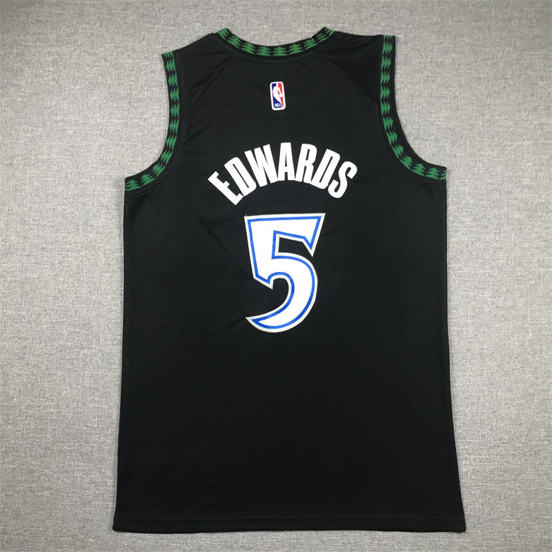 Anthony Edwards #5 Minnesota Timberwolves NBA BLACK 2023-24 Swingman Jersey