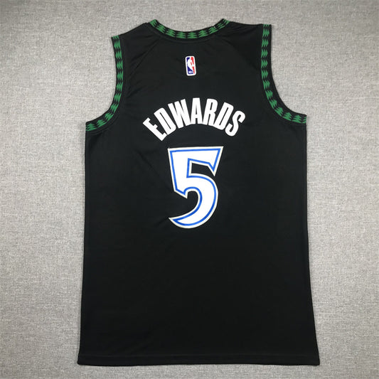 Anthony Edwards #5 Minnesota Timberwolves NBA BLACK 2023-24 Swingman Jersey