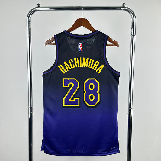 Rui Hachimura #28 Los Angeles Lakers NBA CITY Edition 2024-25 Swingman Jersey