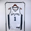 Load image into Gallery viewer, Wembanyama #1 San Antonio Spurs City White NBA 2024 Swingman Jersey
