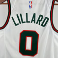 Load image into Gallery viewer, Damian Lillard #0 Milwaukee Bucks Retro Vintage Basketball Jersey
