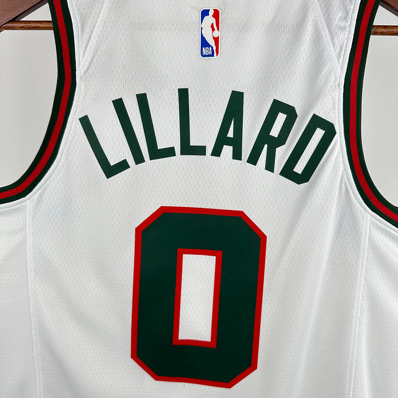 Damian Lillard #0 Milwaukee Bucks Retro Vintage Basketball Jersey