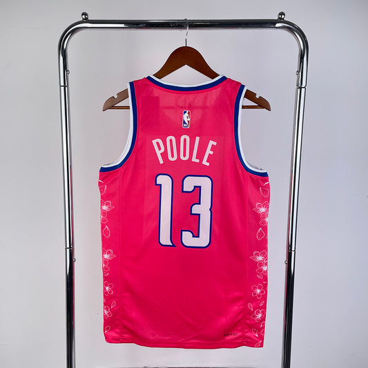 Jordan Poole #13 Washington Wizards NBA City Edition 2022-23 PINK Swingman Jersey