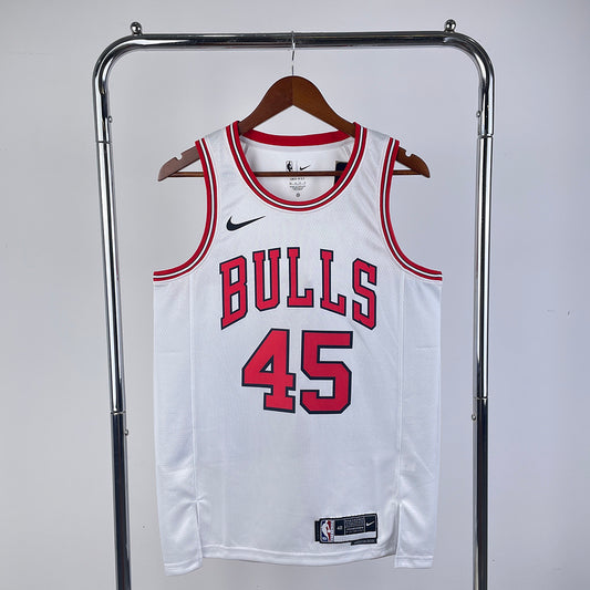 Michael Jordan #45 Chicago Bulls NBA WHITE HOME Swingman Jersey