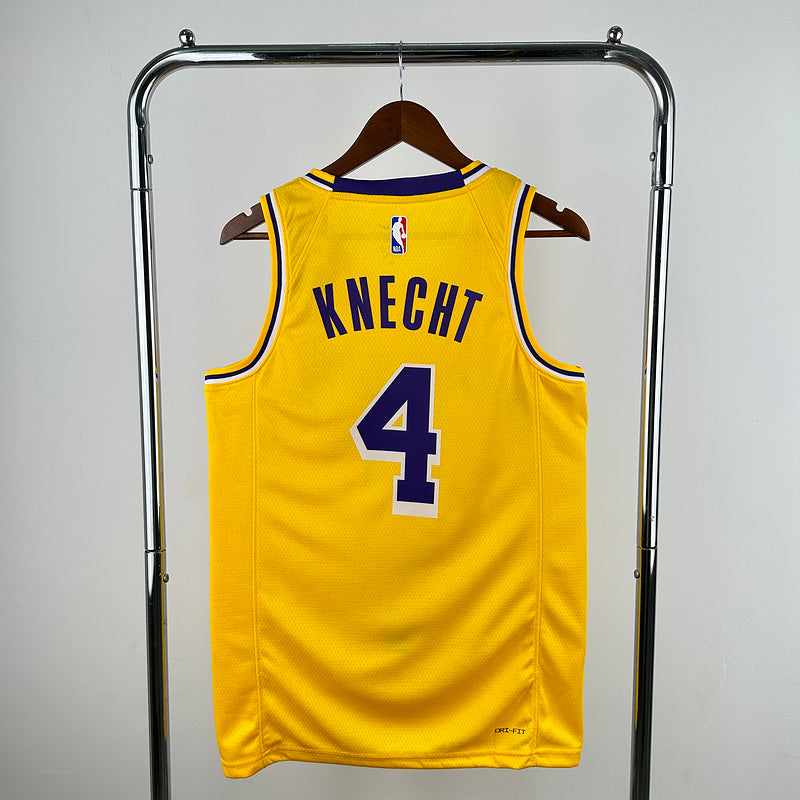 Dalton Knecht #4 Los Angeles Lakers NBA ICON Edition 2024-25 Swingman Jersey