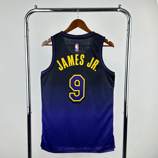 Bronny James Jr. #9 Los Angeles Lakers NBA CITY Edition 2024-25 Swingman Jersey