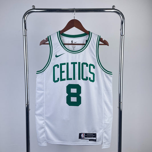 Kristaps Porziņģis #8 Boston Celtics NBA 2024-25 WHITE Association Edition Swingman Jersey