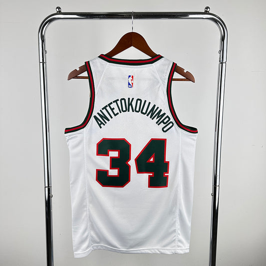 Giannis Antetokounmpo #34 Milwaukee Bucks Retro Vintage Basketball Jersey