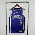 Load image into Gallery viewer, De'Aaron Fox #5 Sacramento Kings NBA Purple Classic Edition 2024-25 Swingman Jersey
