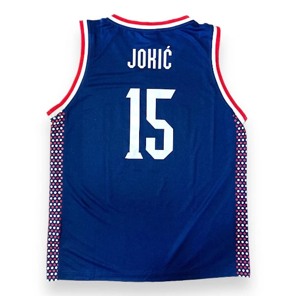 Nikola Jokić Serbia Olympics 2024 Standard Swingman Official Jersey