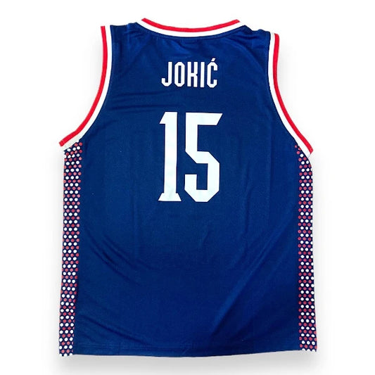 Nikola Jokić Serbia Olympics 2024 Standard Swingman Official Jersey